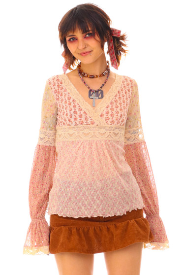 Vintage 90's Romantic Gothic Ribbon Lace Corset