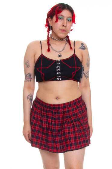 Vintage Reworked Plaid Mini Skirt 3