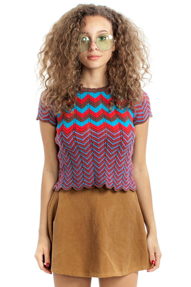 Vintage 90's Does 70's Crocheted Cutie Top