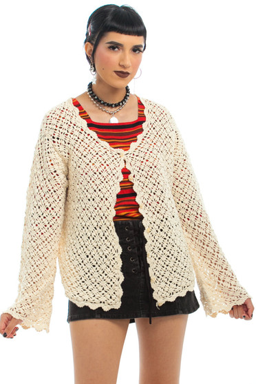 Vintage 90's Crocheted Cardi