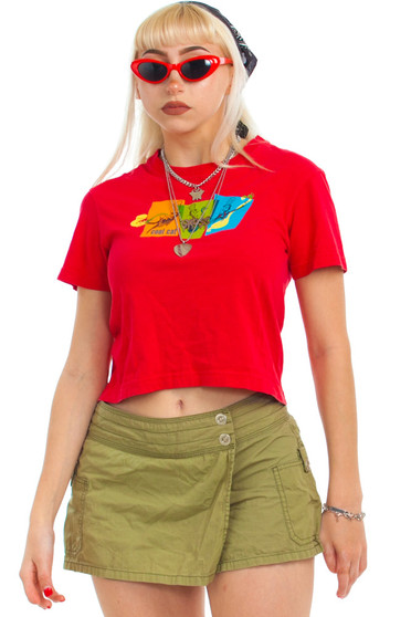 Vintage Y2K Cool Cat in the Hat Baby Tee