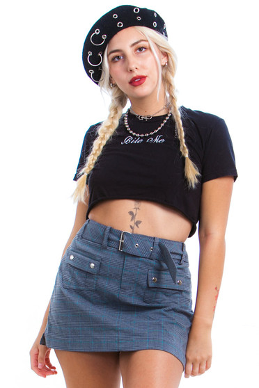 Vintage Y2K Cordelia Plaid Cargo Mini Skirt