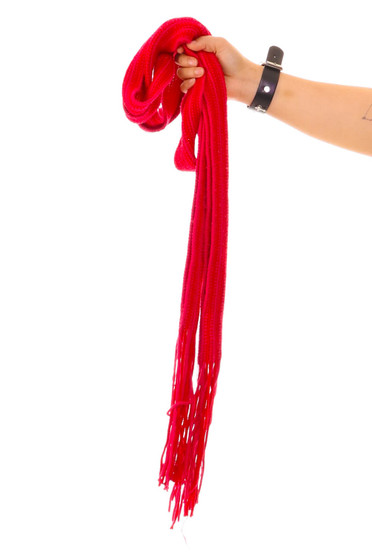 Vintage 90's Red & Pink Long Knit Scarf