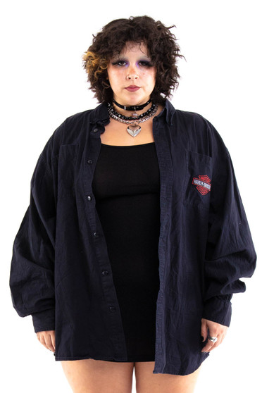 Vintage Y2K Harley Davidson Button Up