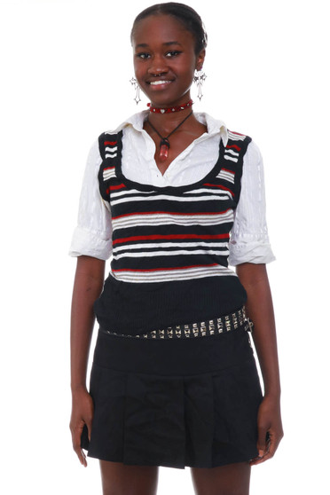 Vintage Y2K Striped Sweater Top