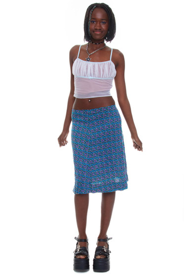 Vintage 90's Moody Cool Tones Square Pint Skirt