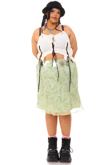 Vintage 90's Paisley Chiffon Skirt