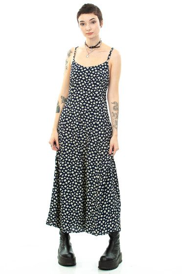 Vintage 90's The Limited Navy Floral Maxi Dress