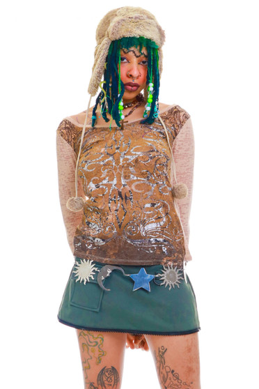 Vintage Y2K Longsleeve Burnout Top