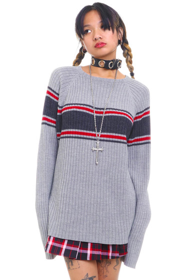 Vintage 90's Anchor Blue Red Stripe Sweater