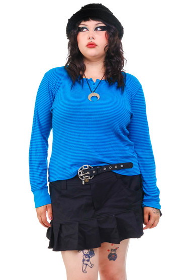 Vintage Y2K Jones Blues Stripe Long-Sleeve