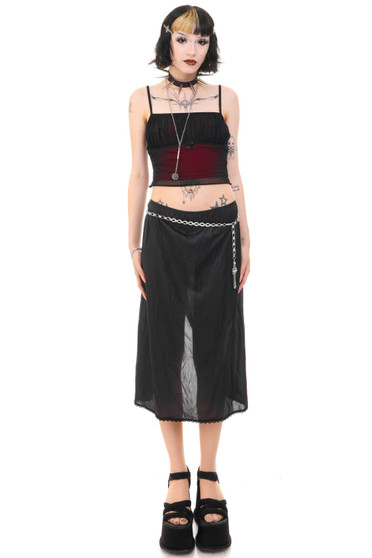 Vintage 70's Black Slip Skirt