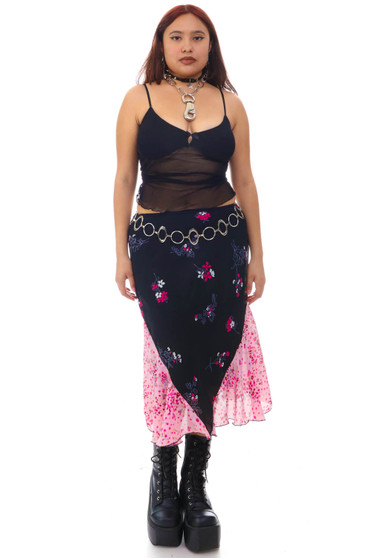 Vintage 90's Delicate Floral Mix Maxi Skirt