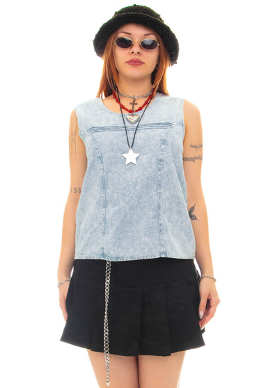 Vintage 90's Denim Sleeveless Top