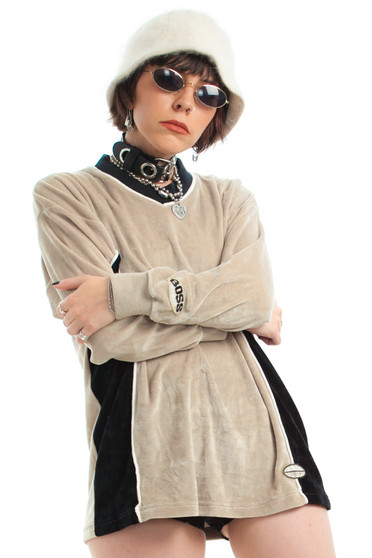 Vintage Y2K BOSS Velour Sweater