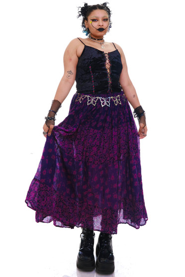 Vintage 90's Purple Patchwork Skirt