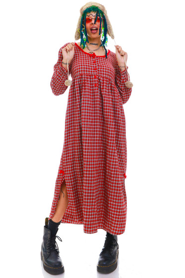 Vintage 90's Victoria's Secret Plaid Maxi Dress