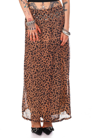 Vintage 90's Rawr Cheetah Maxi Skirt