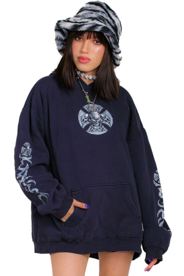 Vintage Y2K Skull Nu-Metal Hoodie