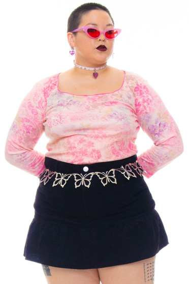 Vintage 90's B. Friends Pink Paisley Top