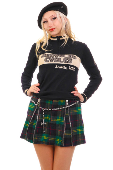 Vintage 90's Does 60's Embroidered Motorcycle Sweater