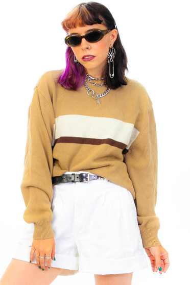 Vintage Y2K Cookie Stripe Sweater