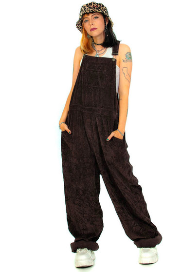 Vintage 90's Brown Corduroy Overalls