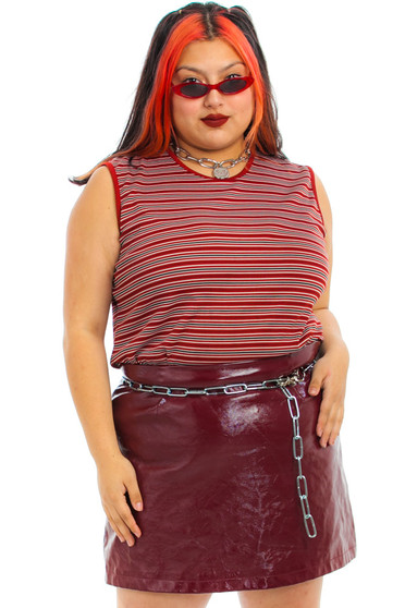 Vintage 90's Laura Cinnamon Stripe Tank Top