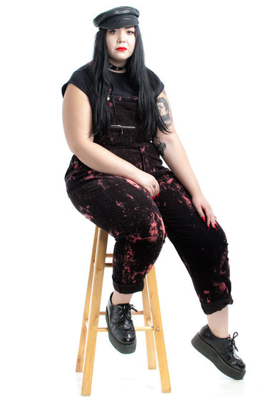 Vintage Renewed 90's That Girl is Boysenberry Corduroy Overalls