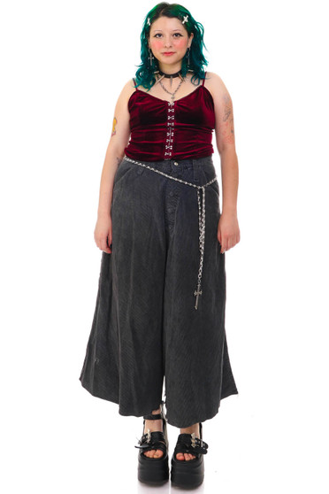 Vintage 90's Wide Leg Grey Corduroy Pants