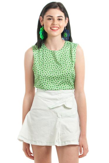 Vintage 90's Springtime in the Park Ditsy Daisy Top