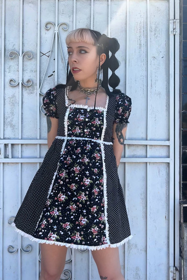 TUNNEL VISION SECONDHAND (GRADE A) Stevie Patchwork Babydoll Mini Dress