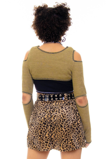 TUNNEL VISION SECONDHAND (GRADE A) Olive Milla Shrug Details Pullover shrug