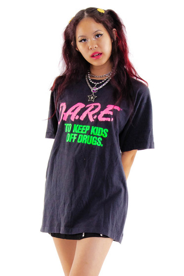 Vintage 90's Single Stitch Neon Watermelon D.A.R.E T-shirt