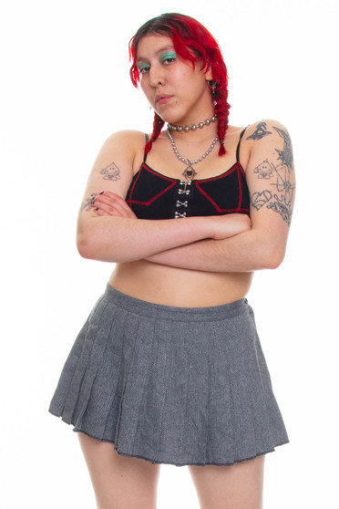 Vintage Reworked Plaid Mini Skirt 1