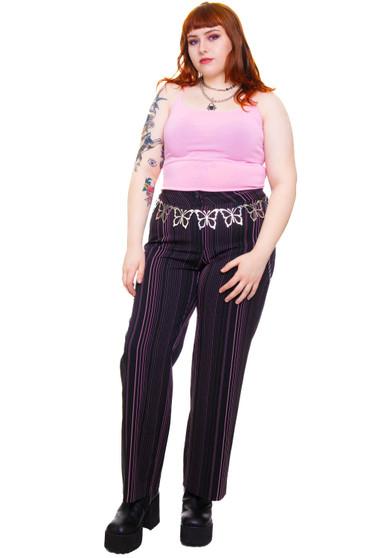 Vintage Y2K Pop Punk Striped Trousers