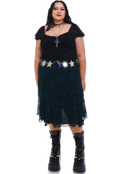 Vintage Y2K Style & Co. Blue Floral Skirt