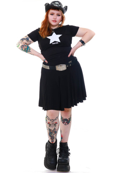 Vintage Y2K Classic Stretchy Black Skirt