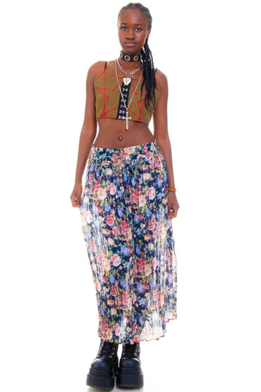 Vintage 90's Floral Maxi Skirt 3