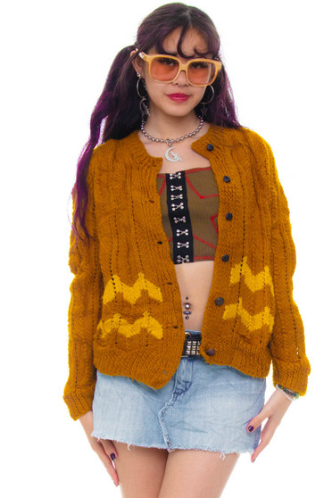 Vintage 70's Cobain Zig Zag Cardigan