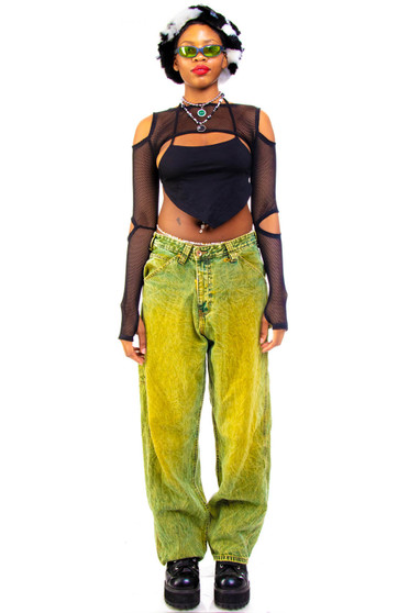 Vintage 90's Slime Acid Wash Crossover Carpenter Pants 8