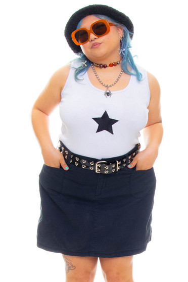 Vintage 90's Black Stretchy Skort