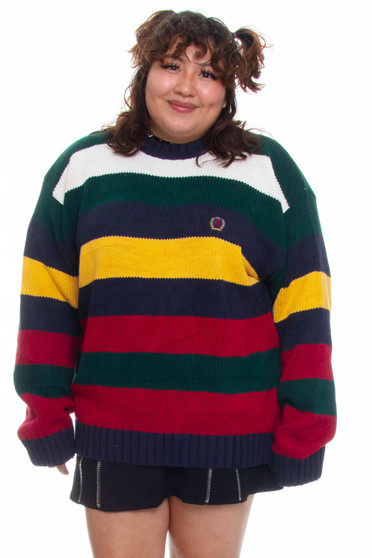 Vintage 90's Tommy Hilfiger Classic Stripe Sweater