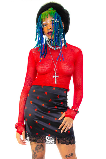 Vintage Y2K Hot Pink Fishnet Top