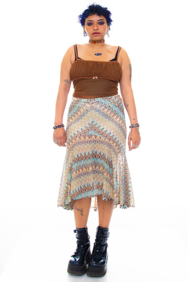 Vintage Y2K Ruffle Mermaid Skirt