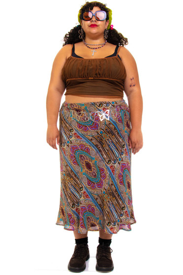 Vintage 90's Sharon Paisley Maxi Skirt