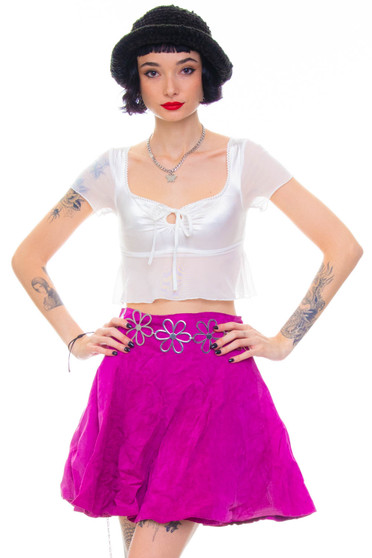 Vintage 80's Bubble Gum Wilson's Leather Skirt