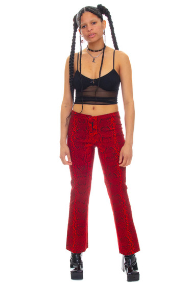 Vintage 90's Red Snake Print Pants