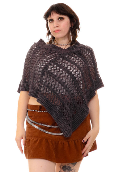 Vintage Y2K Mudd Fairy Grey Knit Shawl