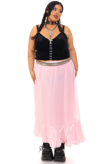 Vintage 90's Pink Ruffle Skirt